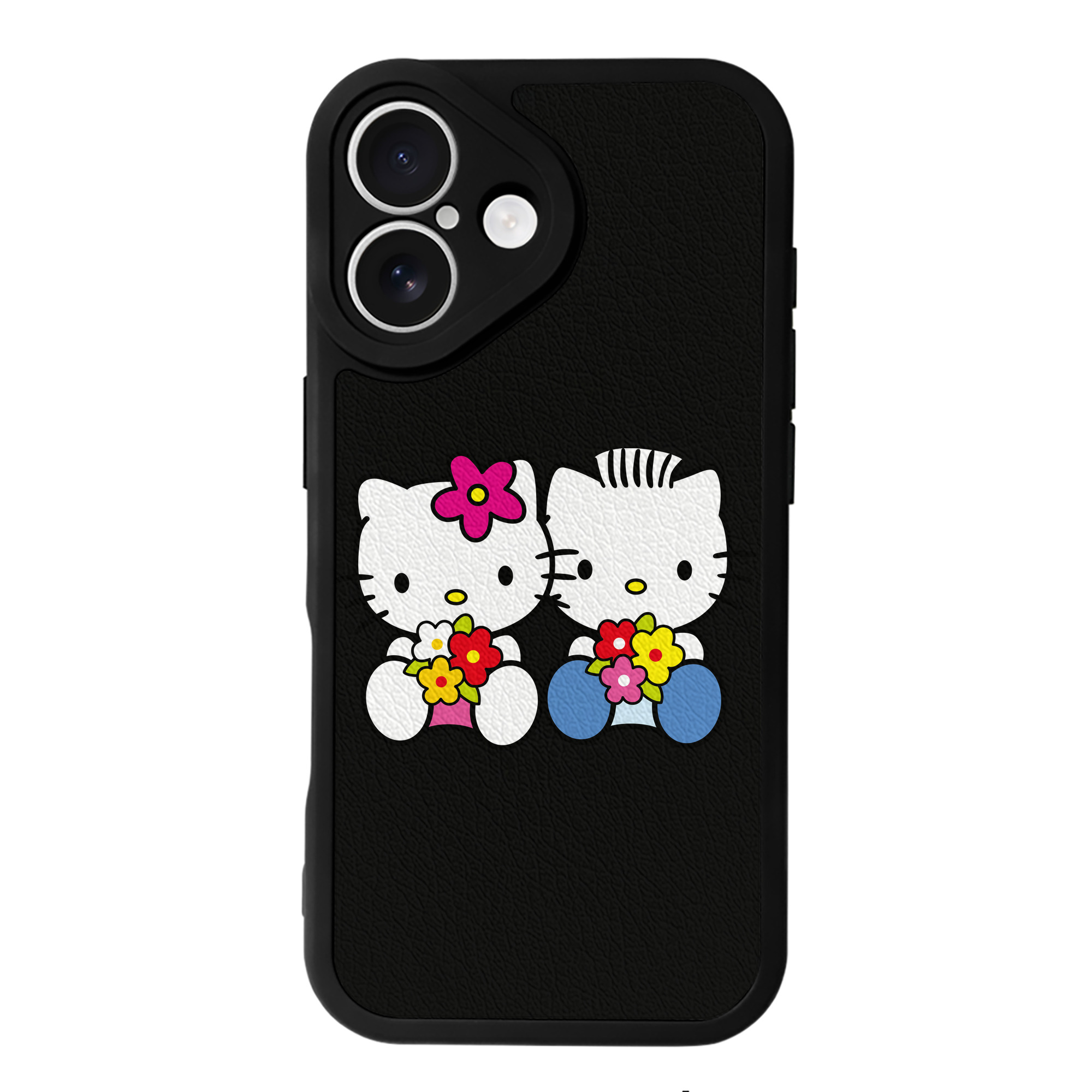 （画像用） Hello Kitty ハローキティ 【iPhone 16シリーズ対応】シリコンスマホケース（レザー調） 材質：シリコン
